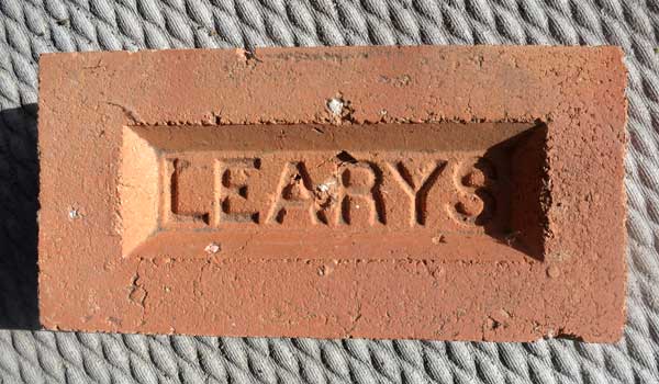 A brick from the failed Tallman operation of the Leary Brickyard