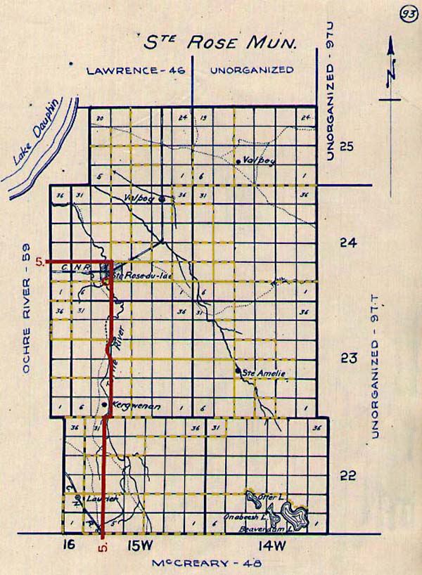 TimeLinks Map Ste. Rose du Lac Municipality