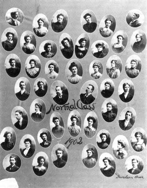 Graduating class at the Brandon Normal School, 1902.