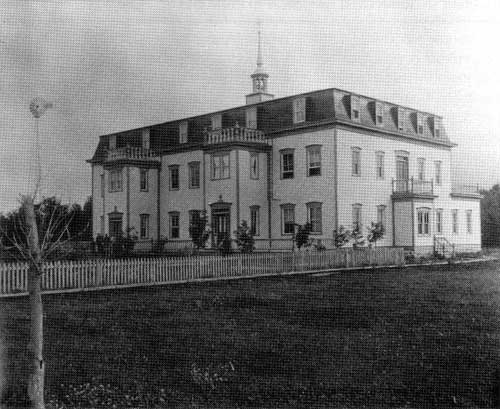 Convent and School of the Grey Nuns, St. Anne des Chenes, Manitoba, circa 1900.