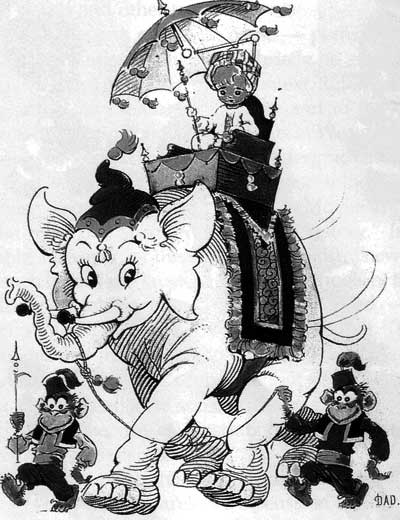 The elephant image by Charles Thorson, 1930.