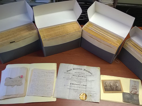 The First World War correspondence of Frederick Drury Baragar (1891&ndash;1964) is divided into four series: letters to family and friends, letters to future wife Edith Anne Robertson (1895&ndash;1988), whizbangs, and typed transcripts of the correspondence. The collection also contains miscellaneous documents related to Baragar and his family, and three photographs showing him in uniform.