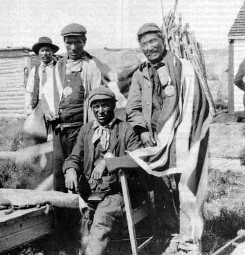 Chief and Councillors elect, Fort Churchill, August 1910.