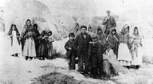 Indian children going to school, Fort Churchill, July 1910.