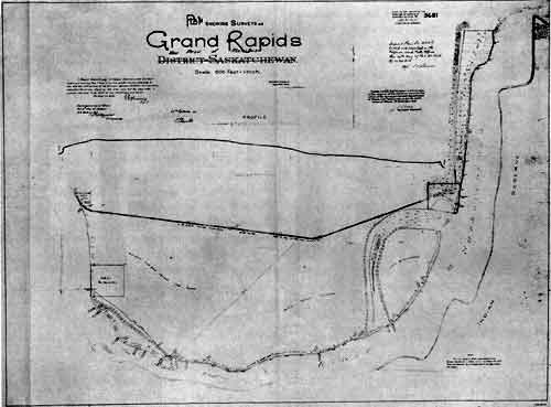 Plan showing survey at Grand Rapids by R. E. Young, 1904.