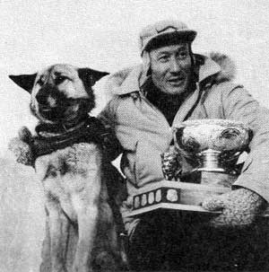 Edwin Lambert, winner of the 1949 World Championship Dog Race.