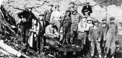 Workers at the Nestibo mine, circa 1933