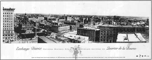 This panoramic view of the west side of Main Street in 1911 was available in a poster set from the Exchange BIZ.