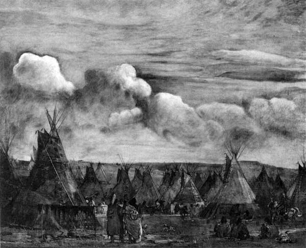 Frederick Challener, (Canadian, 1869-1959): Indian Encampment, c. 1906-1912