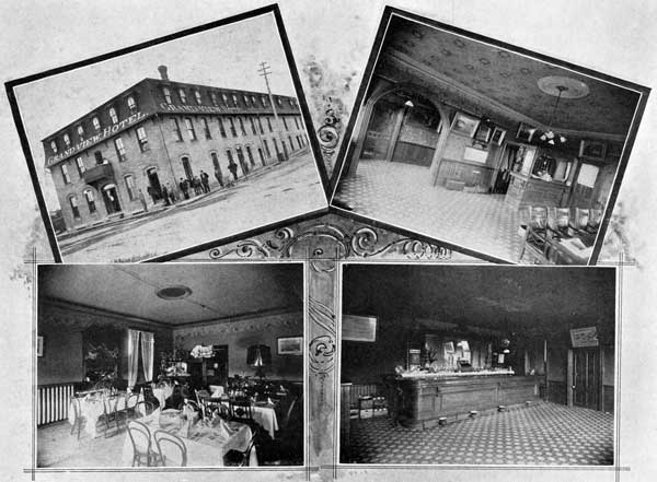 Exterior and interview views of Brandon’s Grandview Hotel, circa 1901.