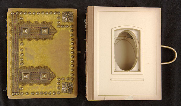 The album in which this collection of cabinet card photographs was displayed.