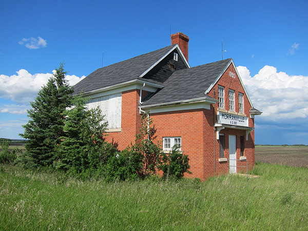 The red bricks of Morranville School, in the RM of Grandview, distinguished it from other schools built on the same plan.