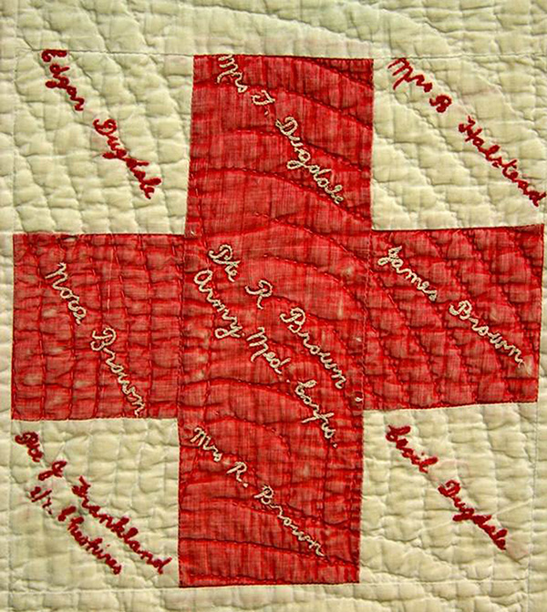 The “Brown / Dugdale quilt block.” Note the variation in the presentation of names, even amongst members of the same family.
