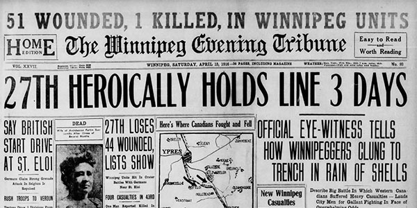 Winnipeg Evening Tribune, 15 April 1916, page 1