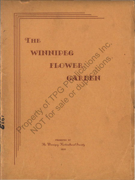 Winnipeg Flower Garden 1939