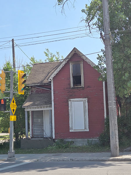 Ackland House after a fire