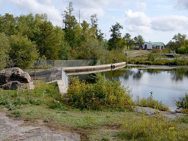 Water control structure at Alfred Hole Goose Sanctuary