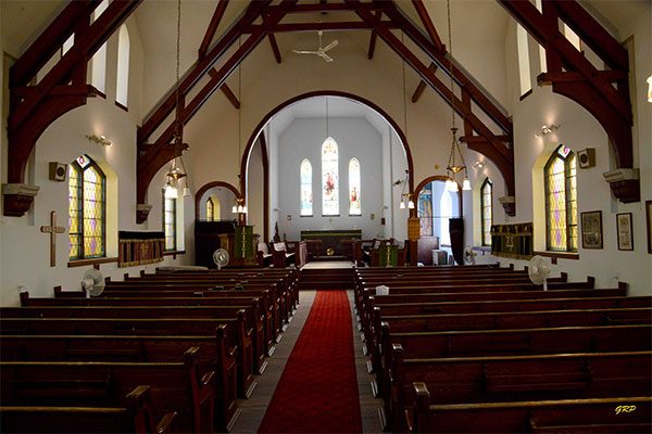 Interior of All Saints Anglican Church in Gladstone