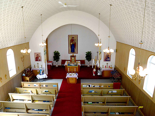 Interior of All Saints Ukrainian Catholic Church at Swan River
