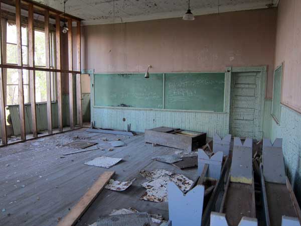 Interior of the former Alma School building