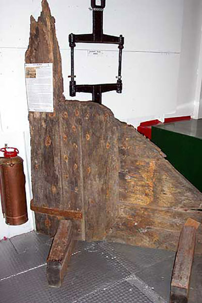 Rudder of the SS Alpha at the Marine Museum in Selkirk
