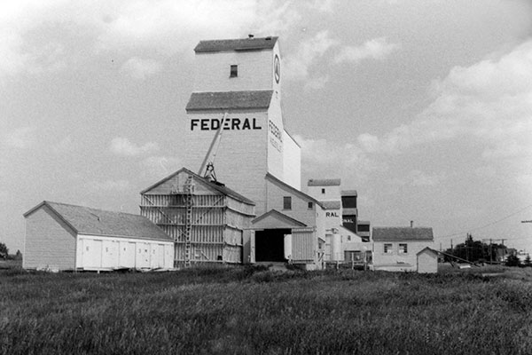 The Federal grain elevator at Angusville