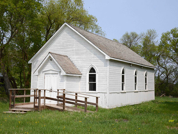 The former Archibald United Church building at Archibald Museum