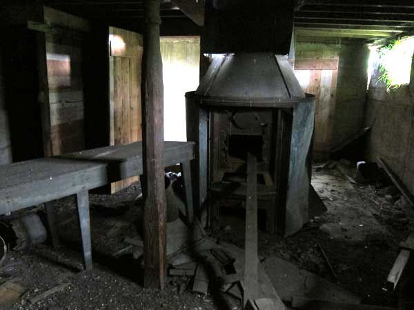 Basement and furnace of Assiniboine School building