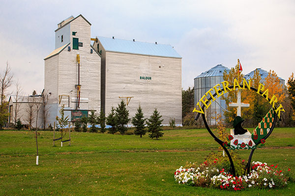 Former Manitoba Pool grain elevator at Baldur