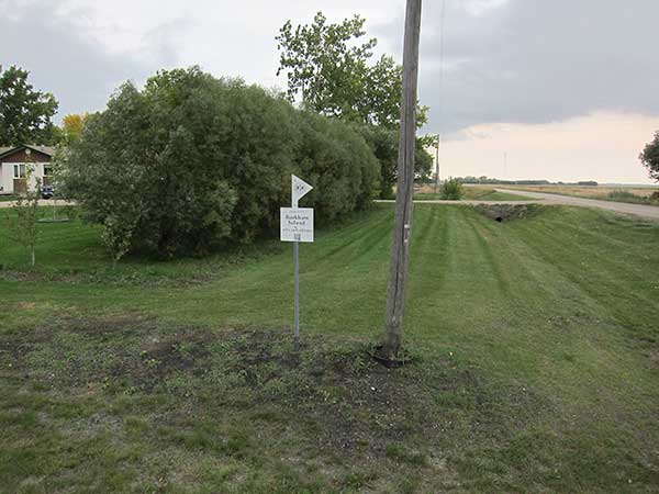 Barkham School commemorative sign