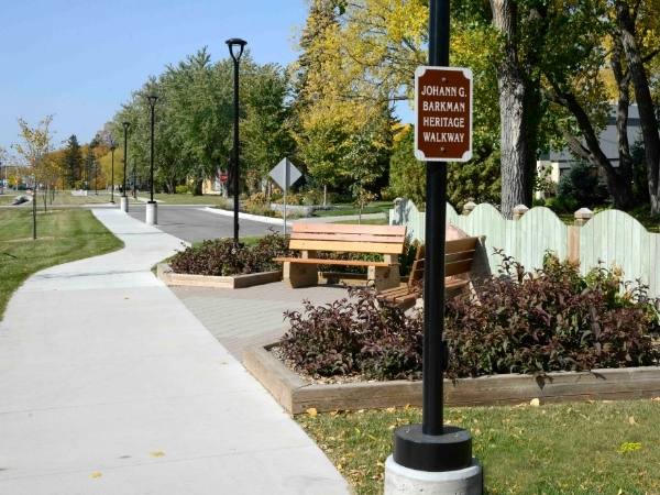 Sign at the Barkman Heritage Walkway