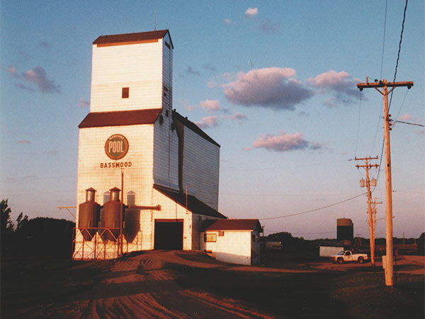 The former Manitoba Pool grain elevator A at Basswood