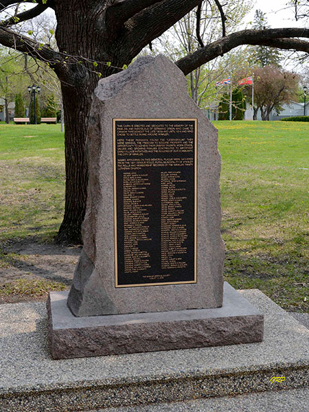 Winkler pioneer commemorative monument in the Bethel Heritage Park