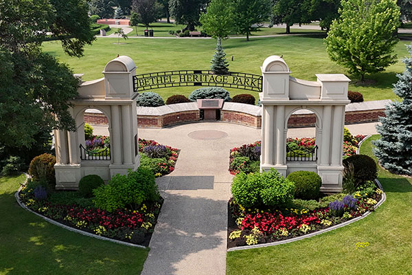 Aerial view of Bethel Heritage Park