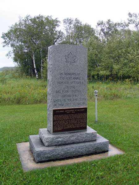 Big Point Icelandic Settlers Monument