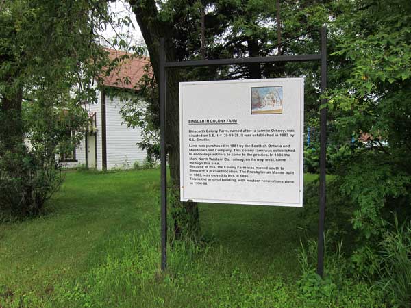Binscarth Colony Farm Sign and Manse