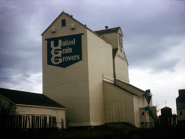 The former United Grain Growers grain elevator at Binscarth