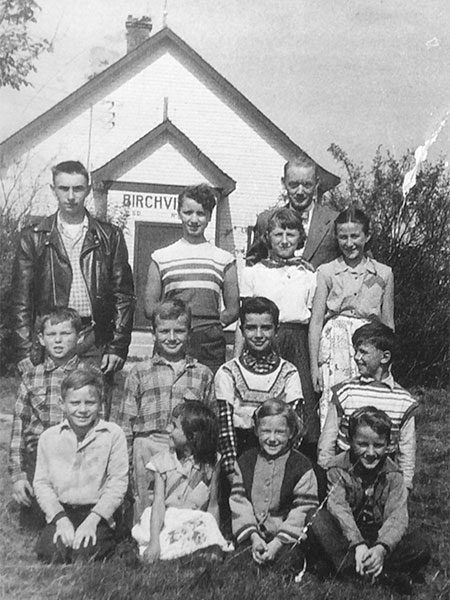 Students and teacher at Birchville School