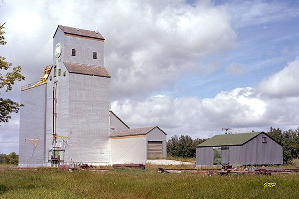 The former Manitoba Pool grain elevator at Birtle