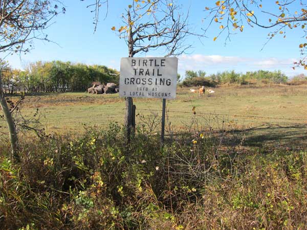 Birtle Trail Crossing Sign