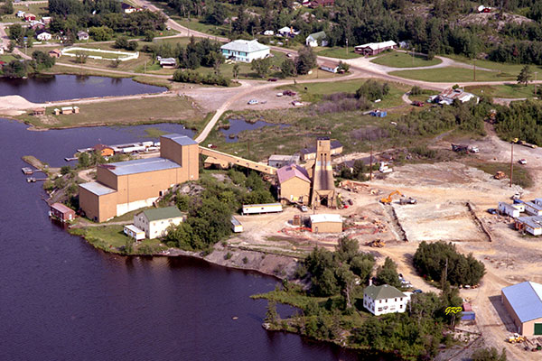 Aerial view of the San Antonio gold mine
