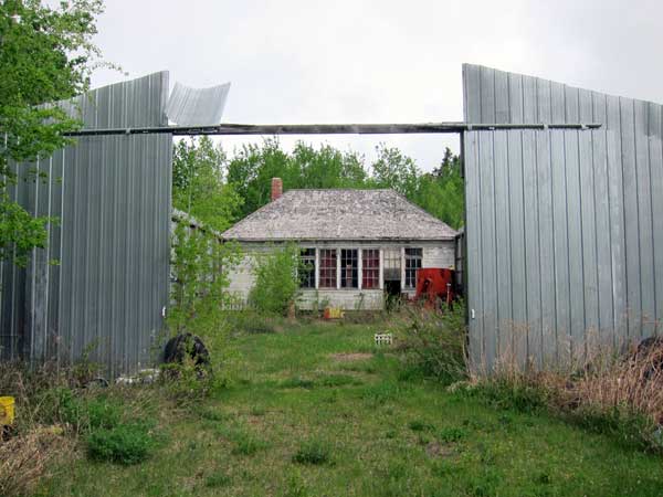 Borden School in use as a storage and workshop building