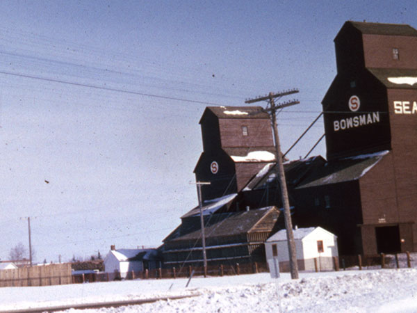 Searle grain elevators A at left and B and right