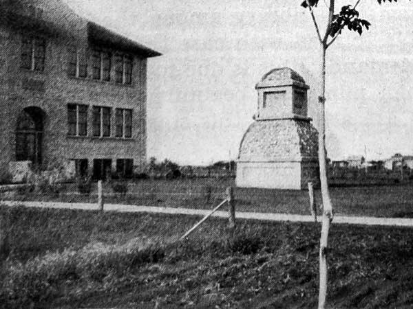 Bowsman War Memorial beside the Bowsman Union School