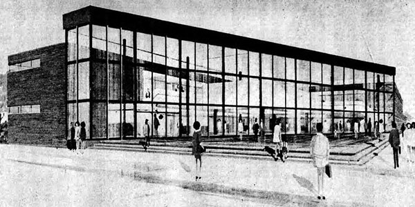 Architectural sketch of Brandon City Hall