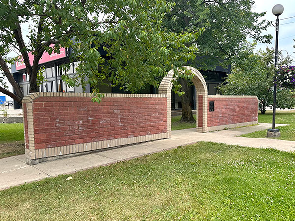 1997 Canada Games commemorative wall outside the Brandon City Hall