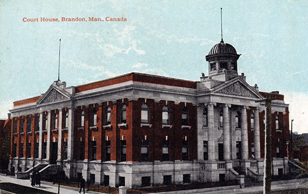 Postcard view of the Brandon Court House