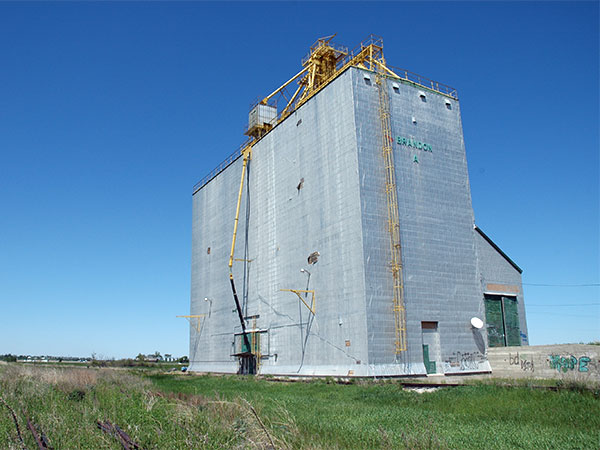 The former Manitoba Pool grain elevator A at Brandon