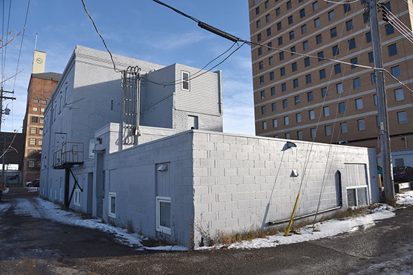 Rear view of the former Brandon Sun building