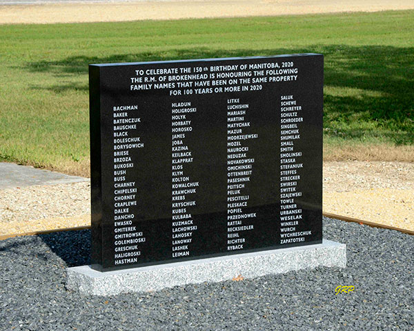 Brokenhead Pioneers Monument